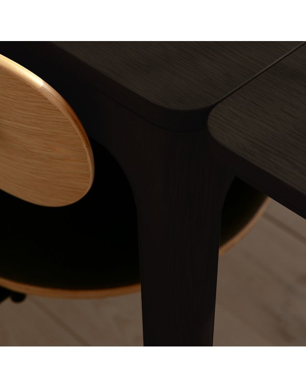 HEART'N'SOUL EXTENDABLE DINING TABLE 120/220 | Black Oak