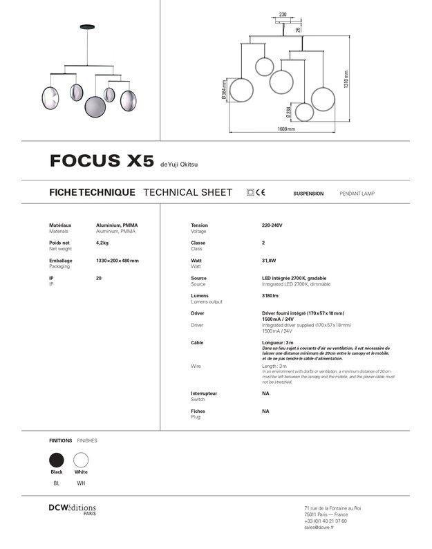 FOCUS 5 PENDANT LAMP | +colours