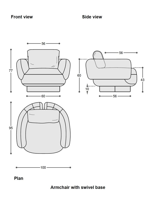 ANAM SWIVEL ARMCHAIR by Federico Peri 5