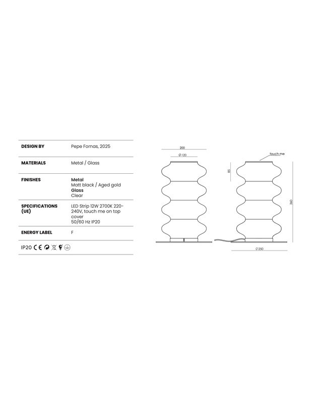 STALINIS ŠVIESTUVAS VITREE | +spalvos 2