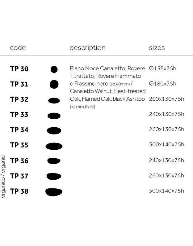 MONOPLAUTO TABLE | +sizes 11
