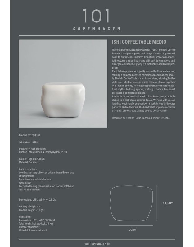 ISHI COFFEE TABLE | Birch | +sizes 6