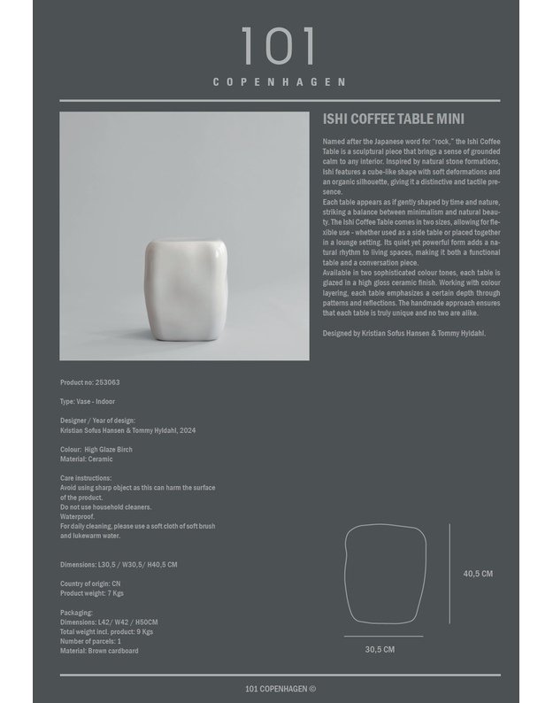 ISHI COFFEE TABLE | Birch | +sizes 5