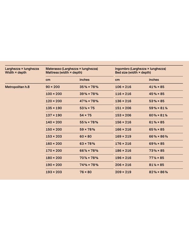 BED METROPOLITAN H8 17