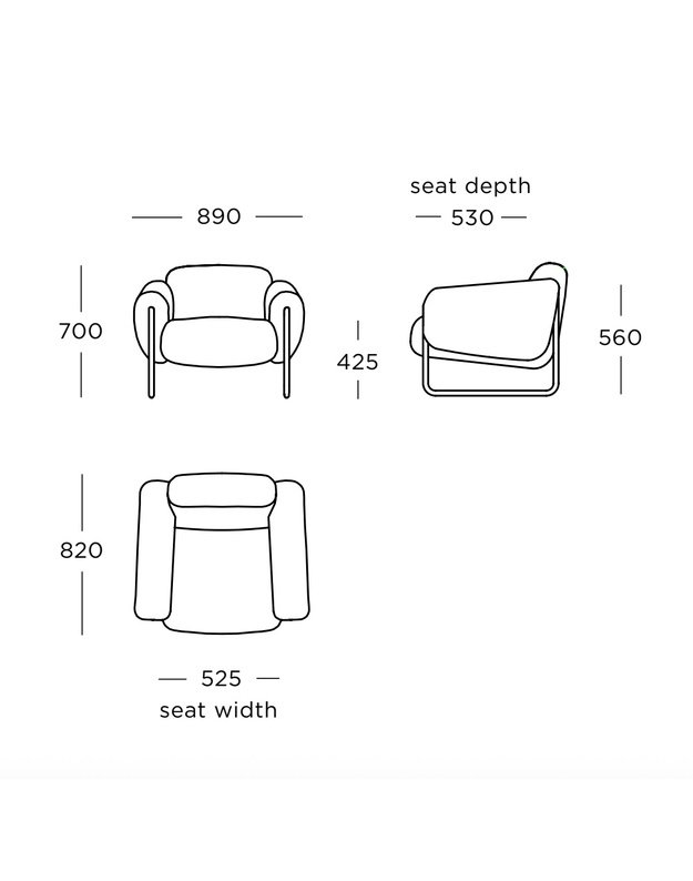 ODETTE LOUNGE CHAIR | +colours