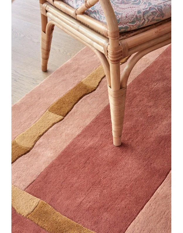 ALICE CRAWLEY BAMBOO STRIPE TERRACOTTA kilimas
