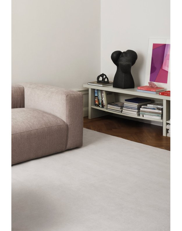 SOLID WOOL BONE WHITE kilimas