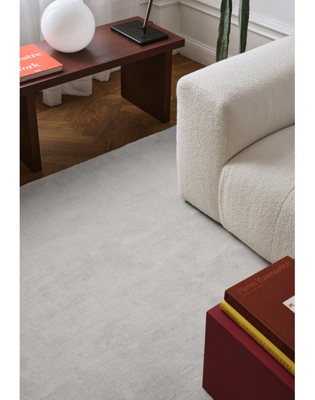 SOLID WOOL BONE WHITE kilimas