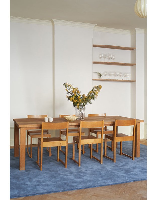 SOLID WOOL CORNFLOWER BLUE kilimas