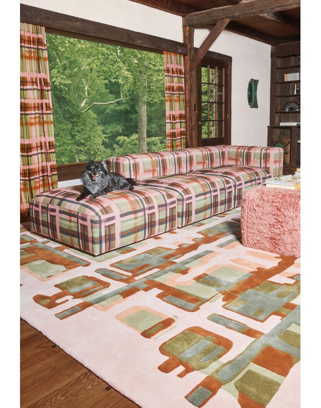 COLLINA STRADA PLAID GARDEN POP kilimas