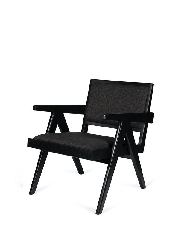 EASY LOUNGE CHAIR | upholstered black