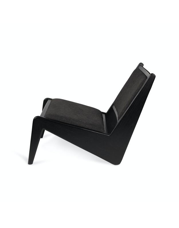 LOUNGE CHAIR KANGAROO | upholstered black