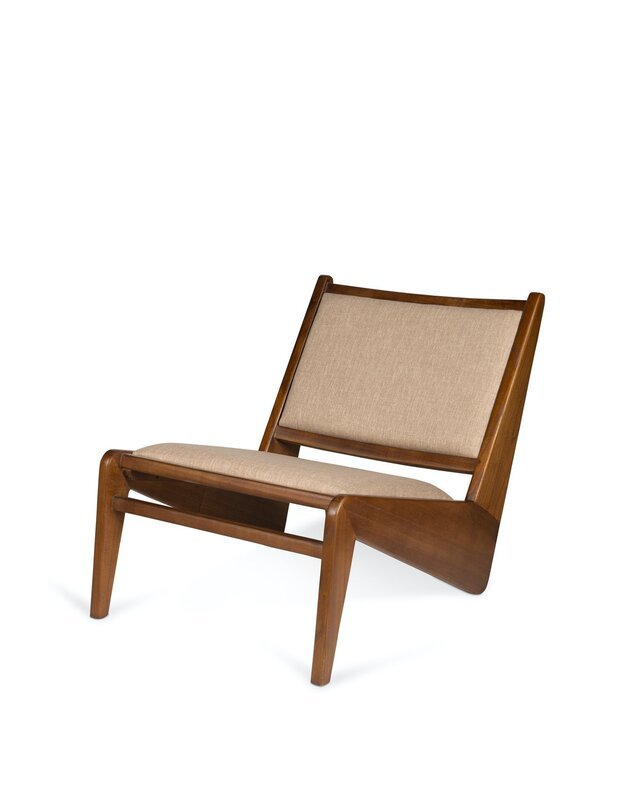 LOUNGE CHAIR KANGAROO | upholstered brown