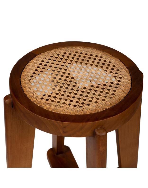 CANE counter stool | dark brown