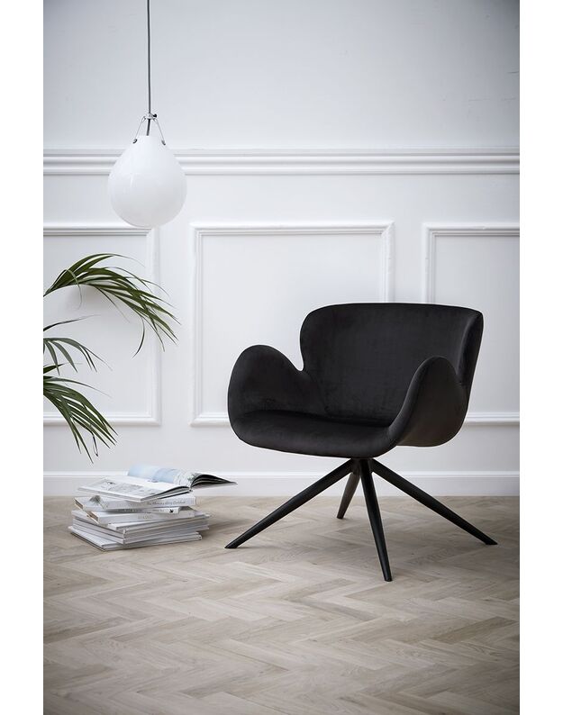 GAIA lounge chair | black velvet