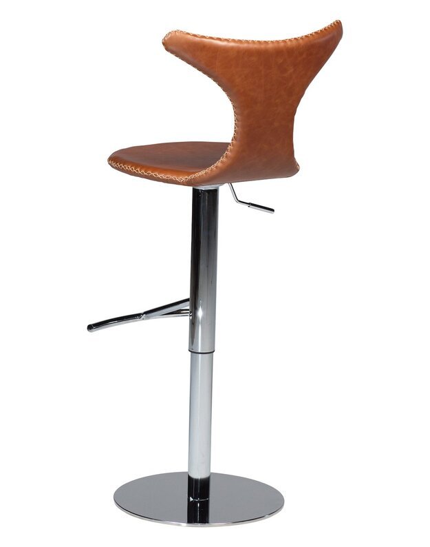 DOLPHIN baro ir pusbario kėdė | brown leather