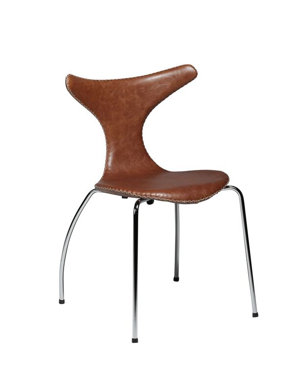 DOLPHIN kėdė | light brown leather
