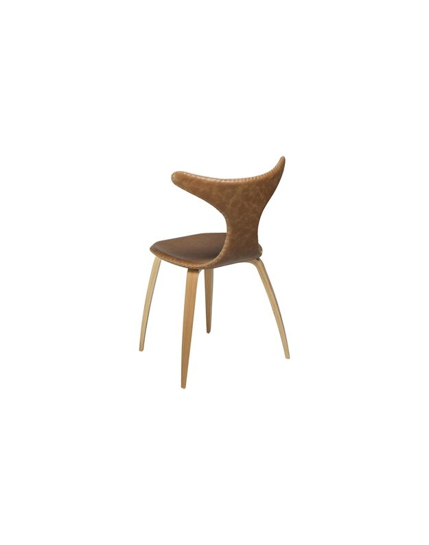 DOLPHIN kėdė | light brown leather