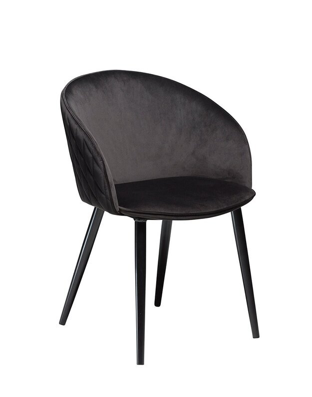 DUAL kėdė | meteorite black velvet