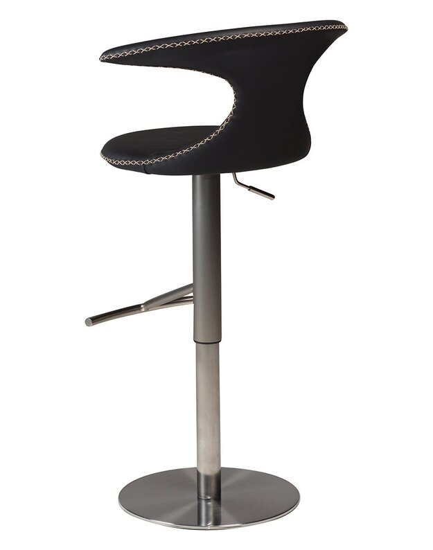 FLAIR bar and counter stool | black leather
