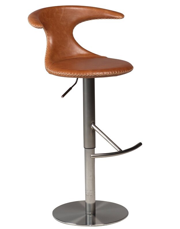 FLAIR bar and counter stool| brown leather