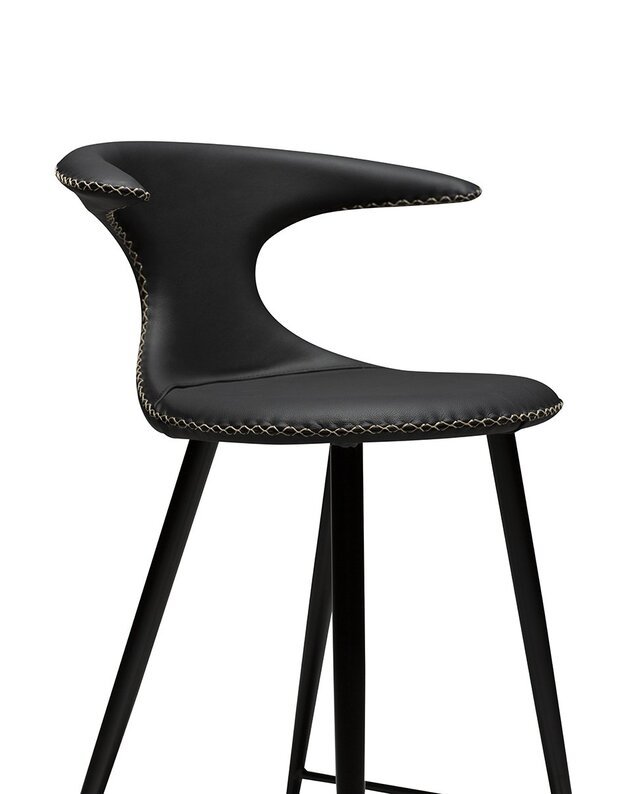 FLAIR baro ir pusbario kėdės | black leather