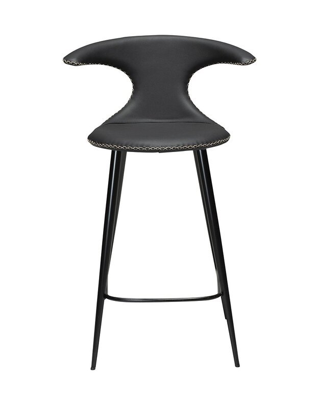 FLAIR baro ir pusbario kėdės | black leather