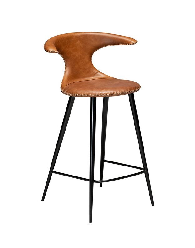 FLAIR baro ir pusbario kėdės | brown leather
