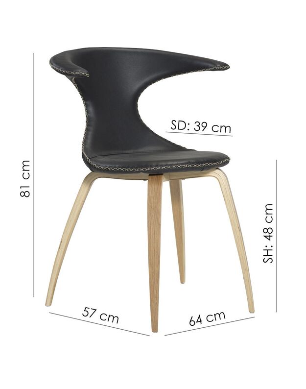 FLAIR kėdė | black leather