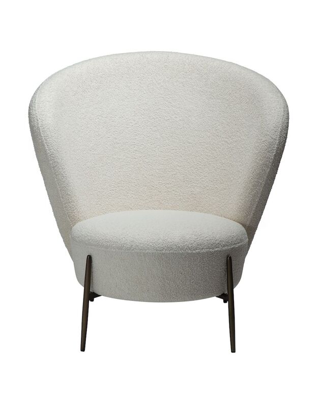 ORBIT lounge chair | dove RPES boucle