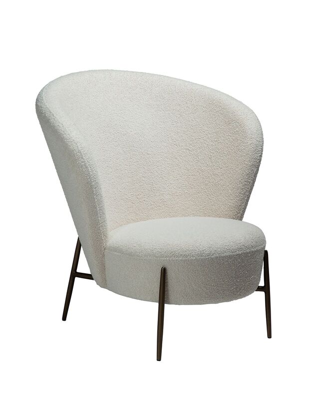 ORBIT lounge chair | dove RPES boucle