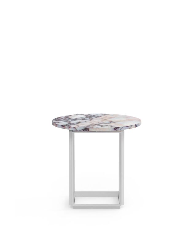 COFFEE TABLE FLORENCE D50cm |  white viola marble 