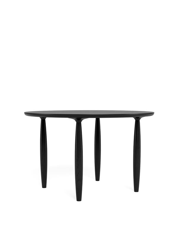 OKU ROUND TABLE | black oak D120cm