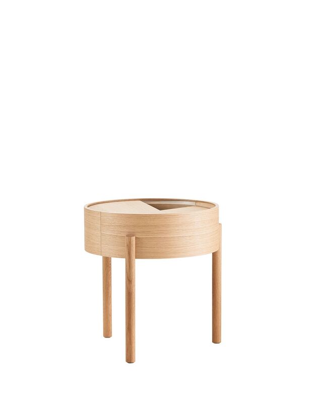 SIDE TABLE ARC | white pigmented oak