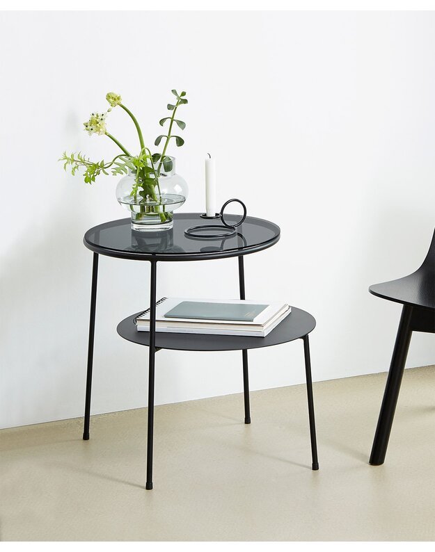SIDE TABLE DUO black H51cm