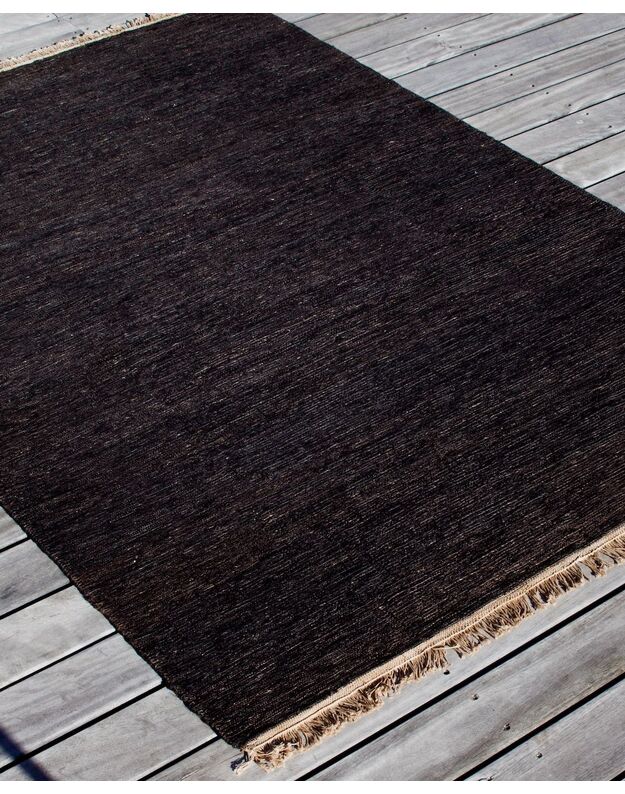 SUMACE BLACK FRINGE rug