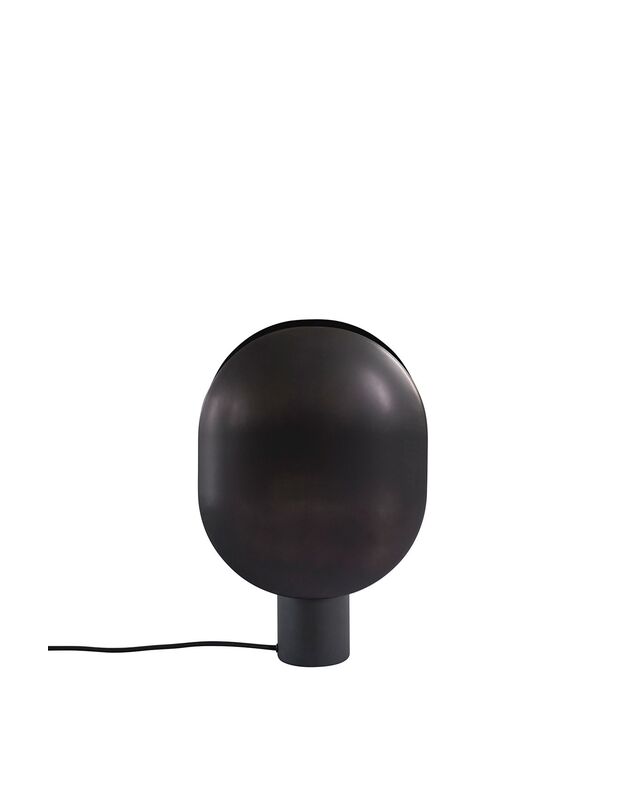 CLAM TABLE LAMP BURNED BLACK H43,5cm